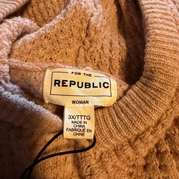 For The Republic Light Pink Hooded Hoodie - Picture 2 of 3